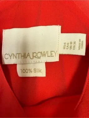 Cynthia Rowley | Dresses | Cynthia Rowley 0 Silk Coral Red Shift Dress ...